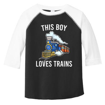 This Boy Loves Trains Gift Train Wagon Lover Gifts Toddler Fine Jersey T-Shirt