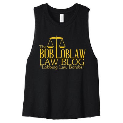 The Bob Loblaw Law Blog Lobbing Law Bombs Women's Racerback Cropped Tank