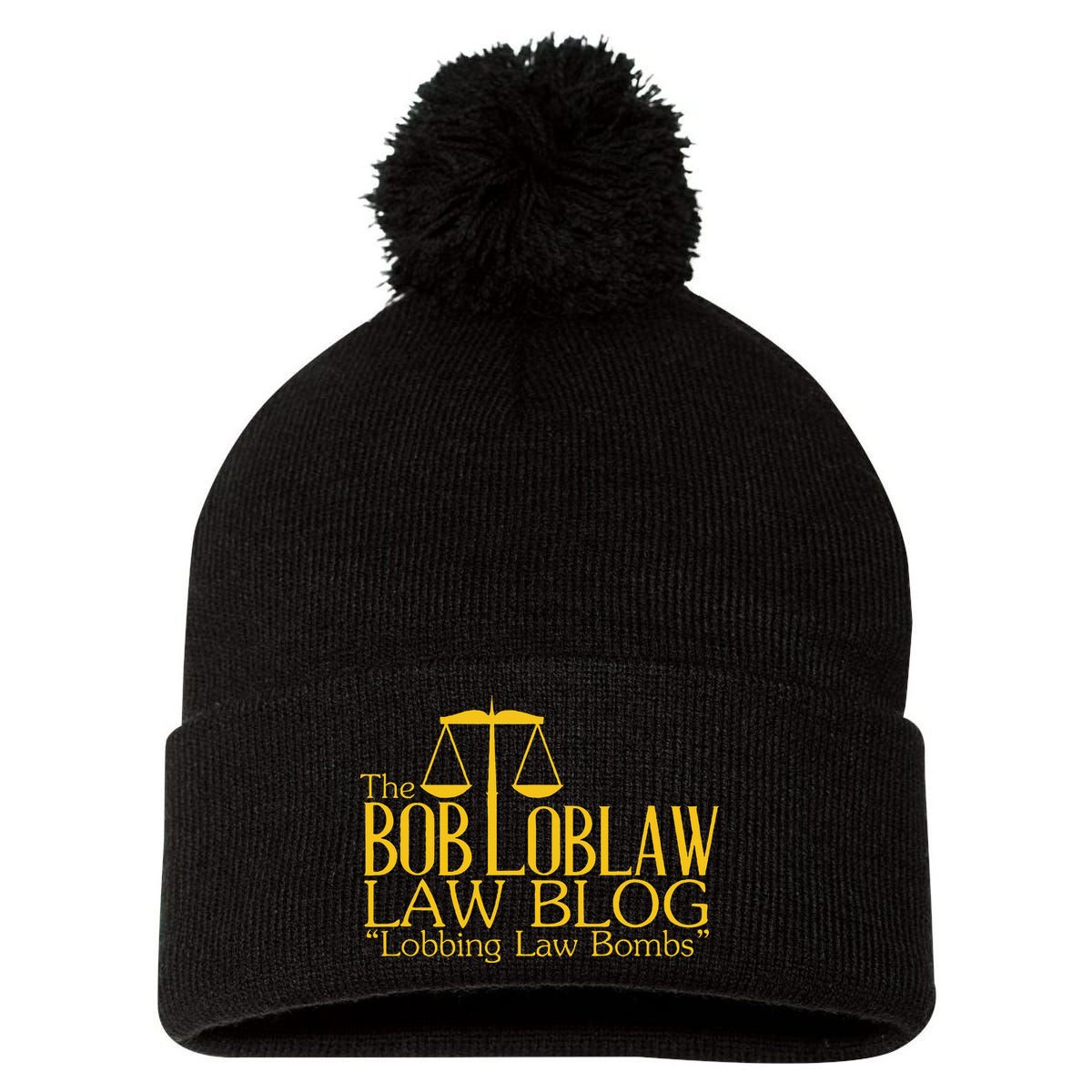 The Bob Loblaw Law Blog Lobbing Law Bombs Pom Pom 12in Knit Beanie