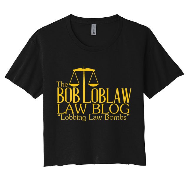 The Bob Loblaw Law Blog Lobbing Law Bombs Women's Crop Top Tee