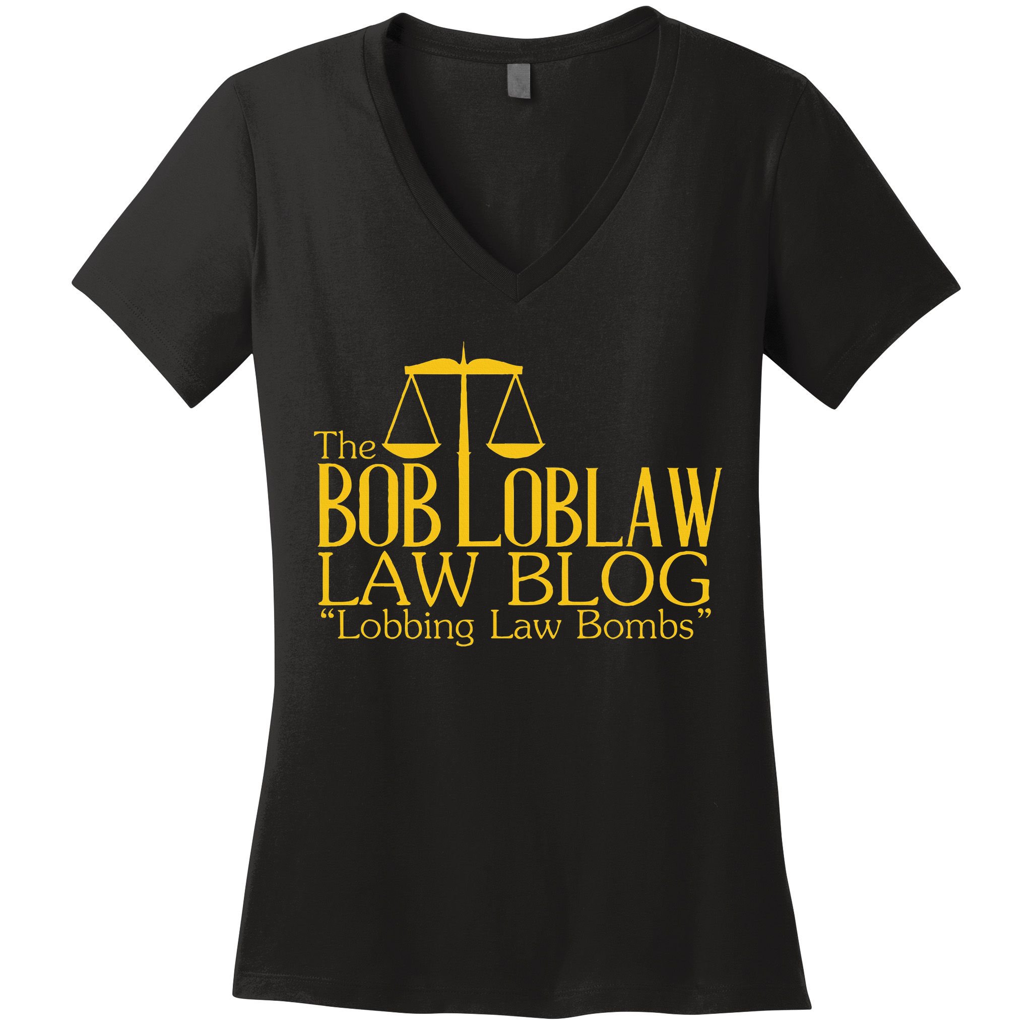 The Bob Loblaw Law Blog Lobbing Law Bombs Women's V-Neck T-Shirt