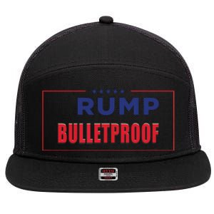 Trump Bulletproof Love And Support America 7 Panel Mesh Trucker Snapback Hat