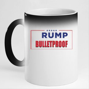 Trump Bulletproof Love And Support America 11oz Black Color Changing Mug