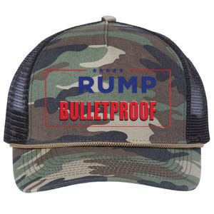 Trump Bulletproof Love And Support America Retro Rope Trucker Hat Cap