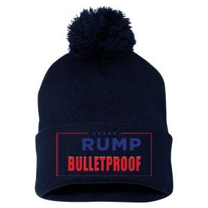 Trump Bulletproof Love And Support America Pom Pom 12in Knit Beanie