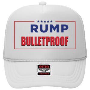 Trump Bulletproof Love And Support America High Crown Mesh Back Trucker Hat