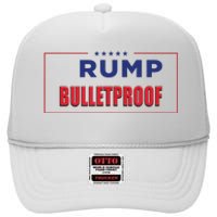 Trump Bulletproof Love And Support America High Crown Mesh Back Trucker Hat