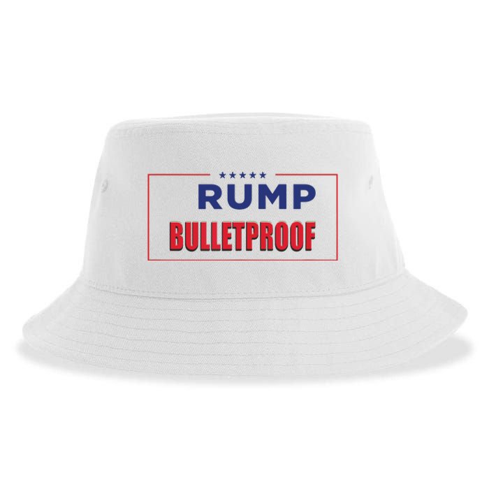 Trump Bulletproof Love And Support America Sustainable Bucket Hat