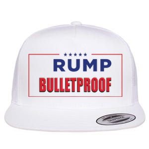 Trump Bulletproof Love And Support America Flat Bill Trucker Hat