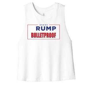 Trump Bulletproof Love And Support America Women's Racerback Cropped Tank