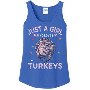 Turkey Bird Lover Tee Just A Girl Who Loves Turkeys Gift Ladies Essential Tank