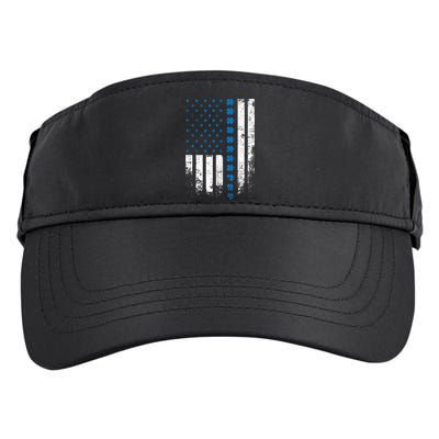 Thin Blue Line Flag St Patricks Day 2020 Police Officer Gift Adult Drive Performance Visor