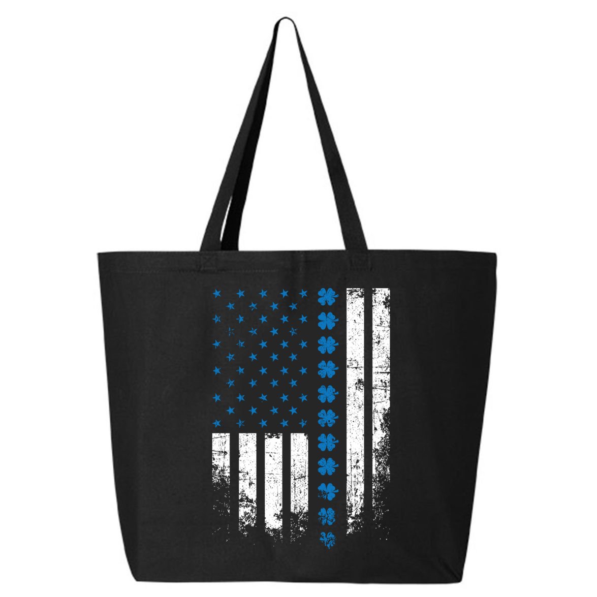 Thin Blue Line Flag St Patricks Day 2020 Police Officer Gift 25L Jumbo Tote