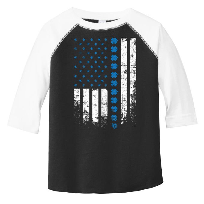 Thin Blue Line Flag St Patricks Day 2020 Police Officer Gift Toddler Fine Jersey T-Shirt