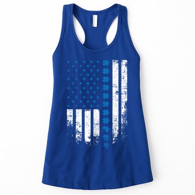 Thin Blue Line Flag St Patricks Day 2020 Police Officer Gift Womens Tank Top