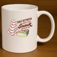 Torn between looking like a snack and eating one 11oz C Handle Ceramic Mug