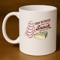 Torn between looking like a snack and eating one 11oz C Handle Ceramic Mug