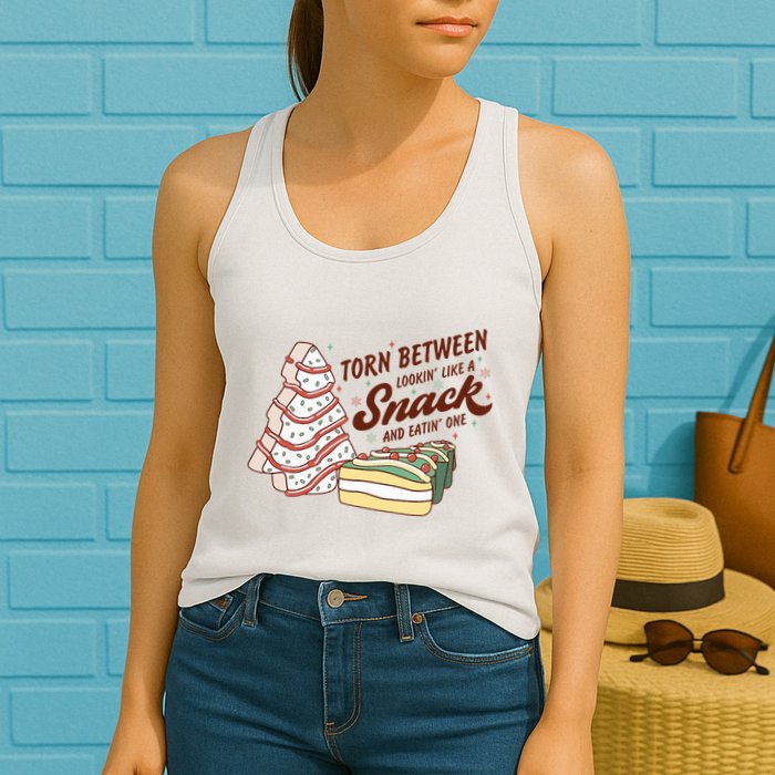 Torn between looking like a snack and eating one Womens Tank Top