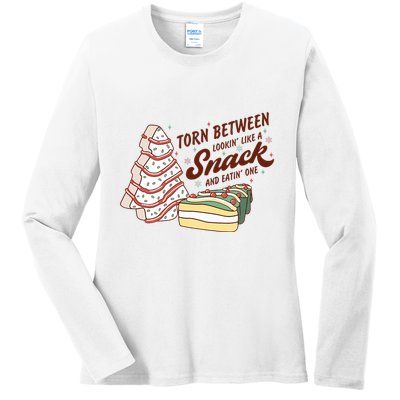 Torn between looking like a snack and eating one Ladies Long Sleeve Shirt