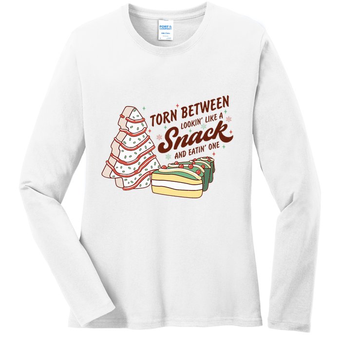 Torn between looking like a snack and eating one Ladies Long Sleeve Shirt