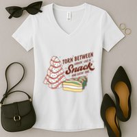 Torn between looking like a snack and eating one Women's V-Neck T-Shirt
