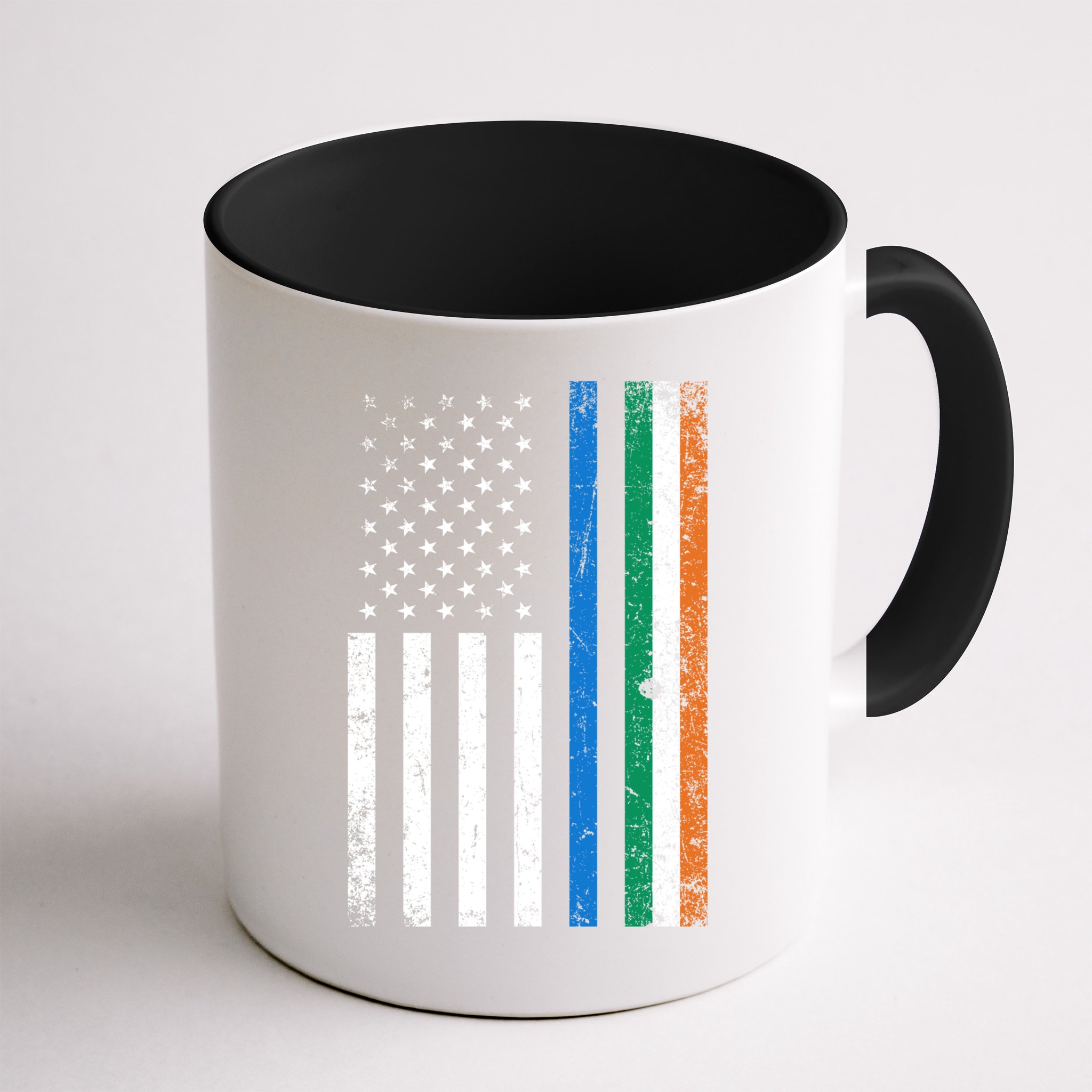 Thin Blue Line Irish American Flag Police Officer Cool Gift Mug