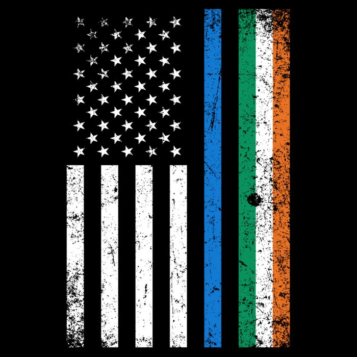 Thin Blue Line Irish American Flag Police Officer Cool Gift Mug