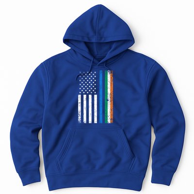 Thin Blue Line Irish American Flag Police Officer Cool Gift Hoodie