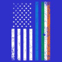 Thin Blue Line Irish American Flag Police Officer Cool Gift Tall T-Shirt