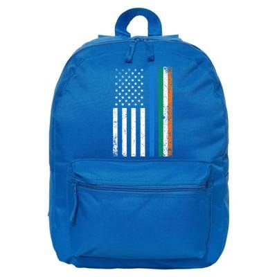 Thin Blue Line Irish American Flag Police Officer Cool Gift 16 in Basic Backpack