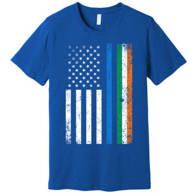Thin Blue Line Irish American Flag Police Officer Cool Gift Premium T-Shirt