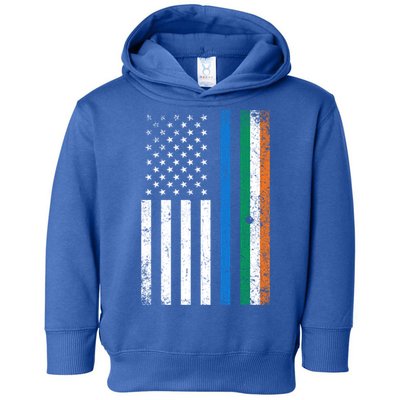 Thin Blue Line Irish American Flag Police Officer Cool Gift Toddler Hoodie