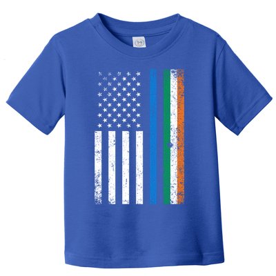 Thin Blue Line Irish American Flag Police Officer Cool Gift Toddler T-Shirt