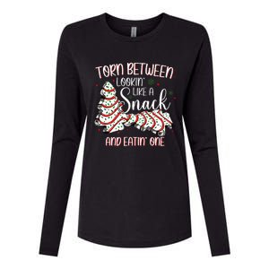 Torn Between Looking Like A Snack Or Eating One Christmas Womens Cotton Relaxed Long Sleeve T-Shirt