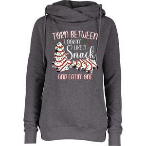 Torn Between Looking Like A Snack Or Eating One Christmas Womens Funnel Neck Pullover Hood