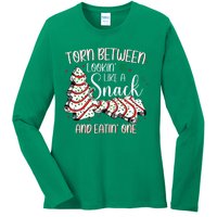 Torn Between Looking Like A Snack Or Eating One Christmas Ladies Long Sleeve Shirt