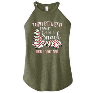 Torn Between Looking Like A Snack Or Eating One Christmas Women's Perfect Tri Rocker Tank