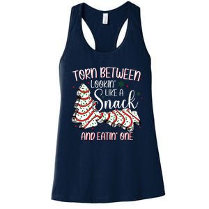 Torn Between Looking Like A Snack Or Eating One Christmas Women's Racerback Tank