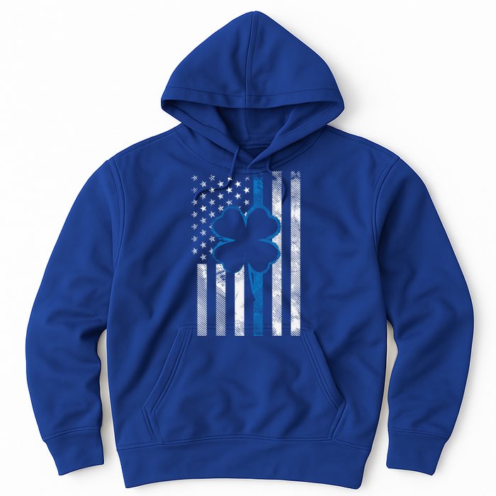 Thin Blue Line Le Cop Police Irish Us Flag St Patricks Day Gift Hoodie