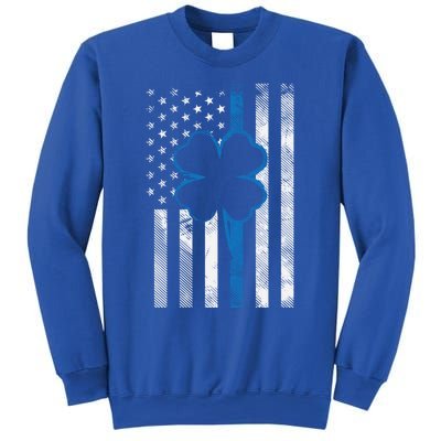 Thin Blue Line Le Cop Police Irish Us Flag St Patricks Day Gift Sweatshirt