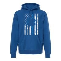 Thin Blue Line Le Cop Police Irish Us Flag St Patricks Day Gift Premium Hoodie