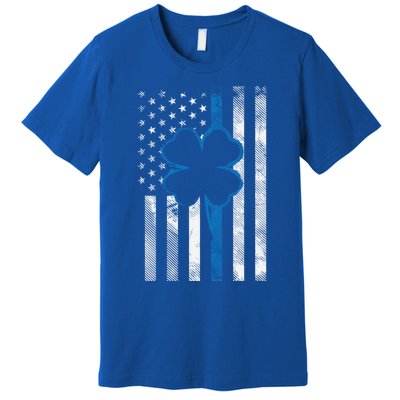 Thin Blue Line Le Cop Police Irish Us Flag St Patricks Day Gift Premium T-Shirt