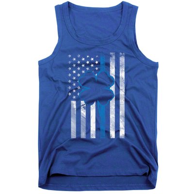 Thin Blue Line Le Cop Police Irish Us Flag St Patricks Day Gift Tank Top