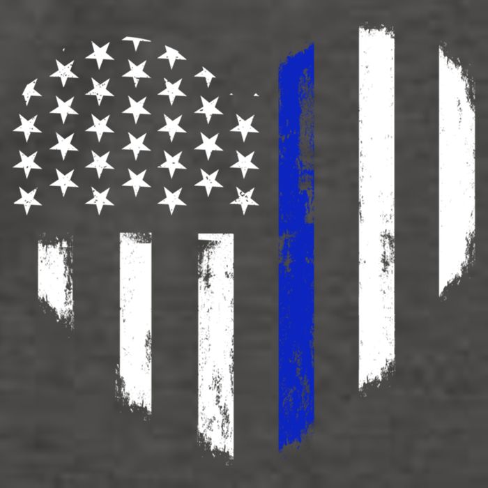 Thin Blue Line Heart Flag Police Officer Support Gift Vector Backpack
