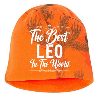 The Best Leo In The World Great Gift Kati - Camo Knit Beanie