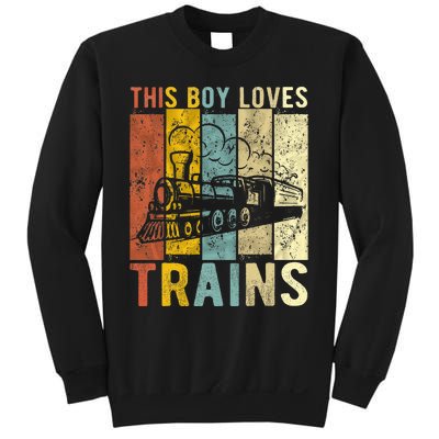 This Boy Loves Trains Gift Train Sweatshirt