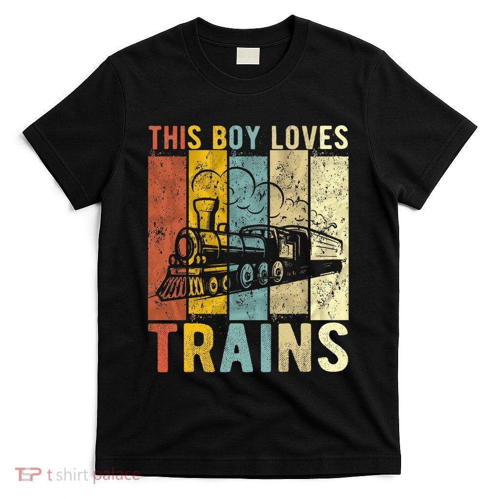 This Boy Loves Trains Gift Train T-Shirt
