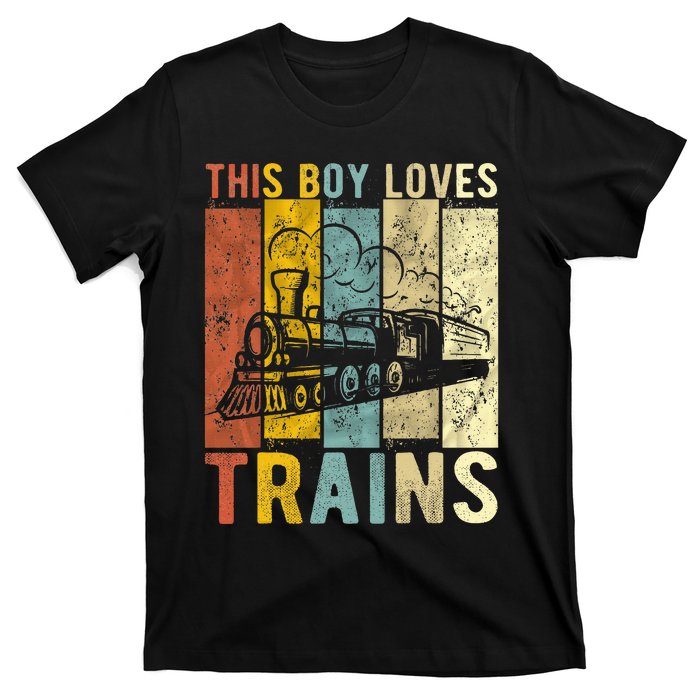 This Boy Loves Trains Gift Train T-Shirt