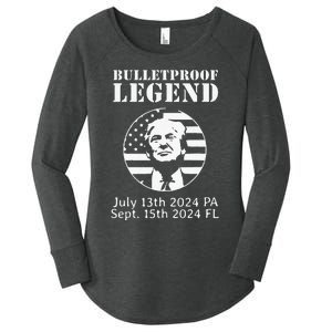 Trump Bulletproof Legend You Missed Again Twice Pa Fl Golf Women's Perfect Tri Tunic Long Sleeve Shirt