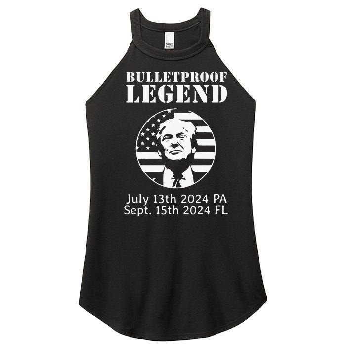 Trump Bulletproof Legend You Missed Again Twice Pa Fl Golf Women's Perfect Tri Rocker Tank